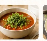 Microgreens on soup